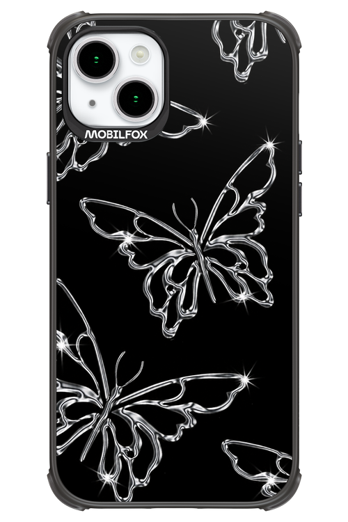 Silver Butterfly 2.0 - Apple iPhone 15 Plus