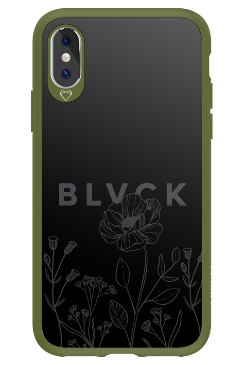 Black Flowers - Apple iPhone XS