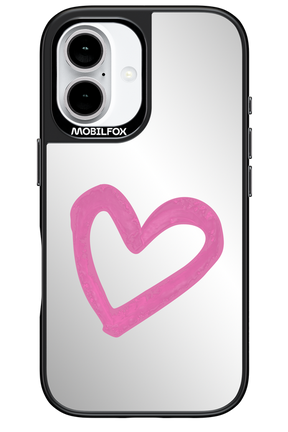 Pink Heart Mirror 2.0 - Apple iPhone 16