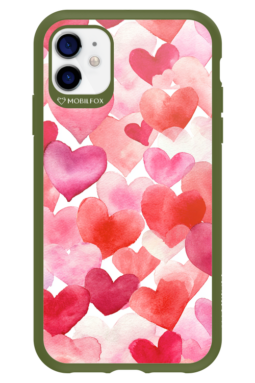 Water Painted Heart 2.0 - Apple iPhone 11