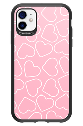 Line Heart Pink - Apple iPhone 11