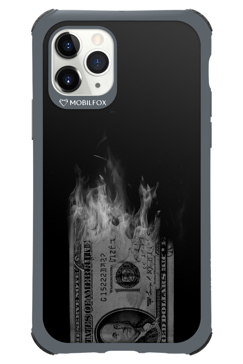 Money Burn B&W - Apple iPhone 11 Pro