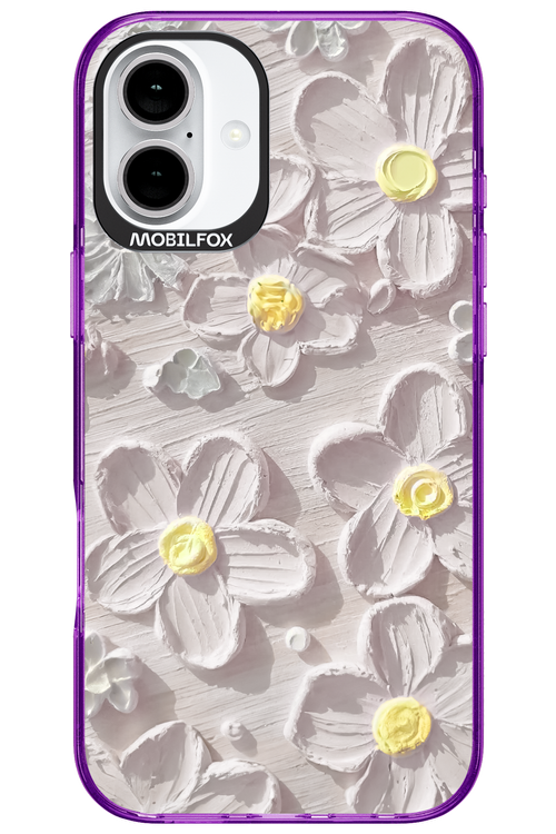 White Flowers - Apple iPhone 16 Plus