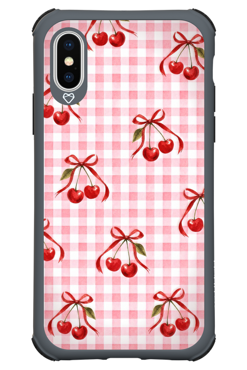 Pink Cherry Checked 2.0 - Apple iPhone XS