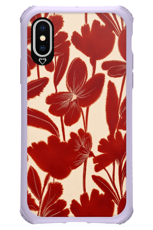 Burgundy Flowers 2.0 - Apple iPhone XS
