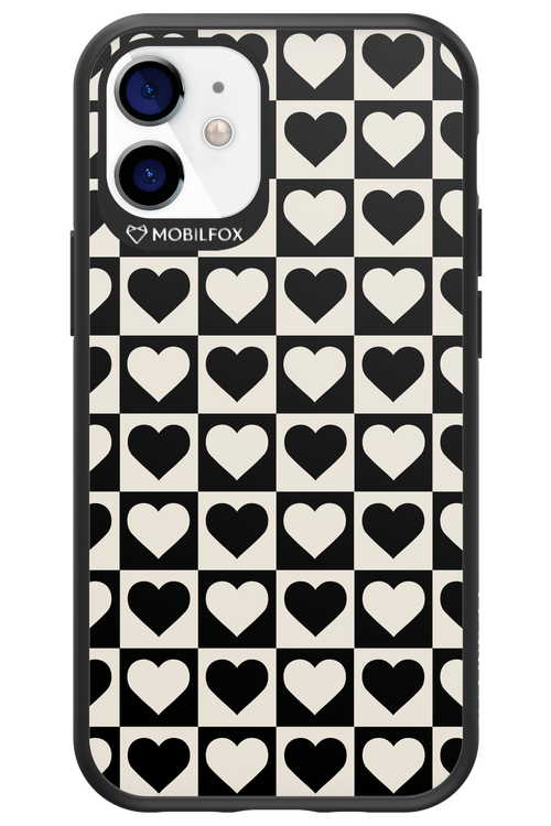 Checkered Heart - Apple iPhone 12 Mini