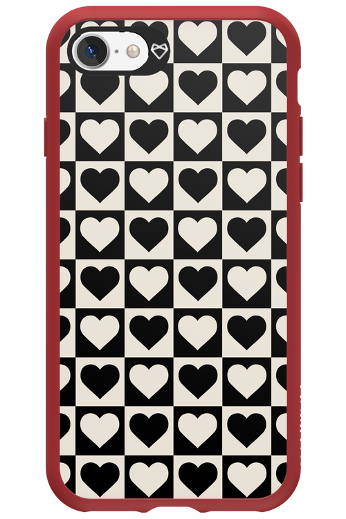 Checkered Heart - Apple iPhone 7