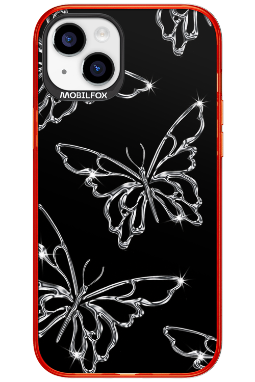 Silver Butterfly 2.0 - Apple iPhone 15 Plus