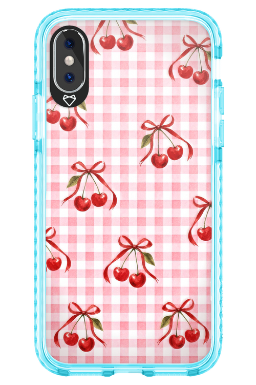 Pink Cherry Checked 2.0 - Apple iPhone X