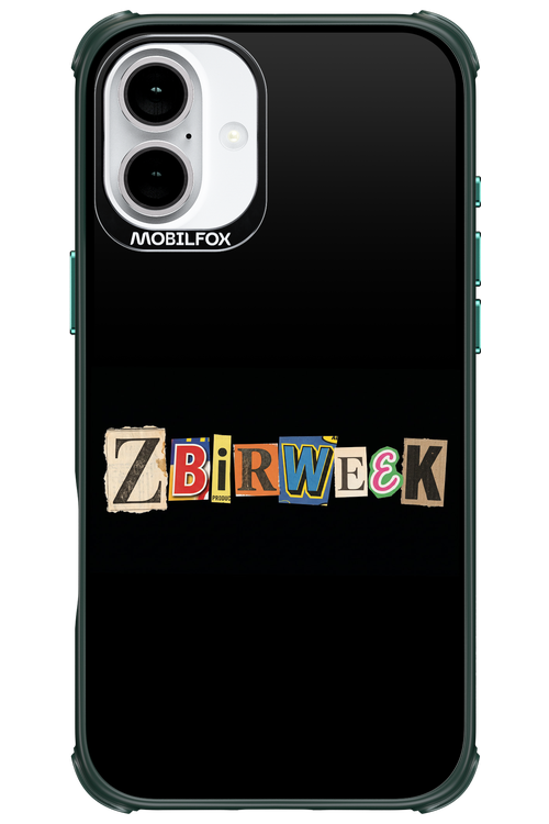 Zbirweek (black) 2.0 - Apple iPhone 16 Plus