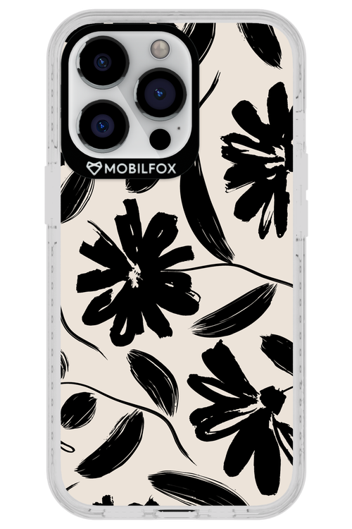 Monochrome Flowerss 2.0 - Apple iPhone 13 Pro
