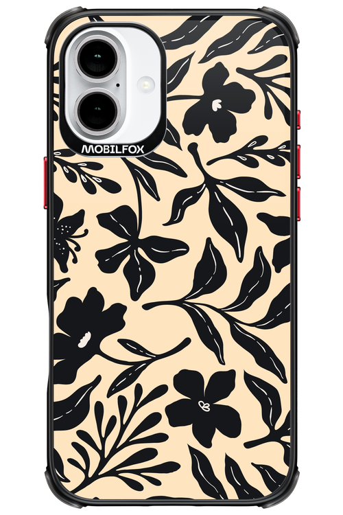 Black Flowers 2.0 - Apple iPhone 16 Plus