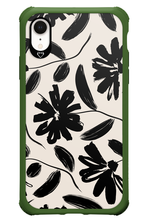Monochrome Flowerss 2.0 - Apple iPhone XR